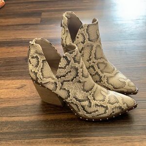 Steve Madden snakeskin booties